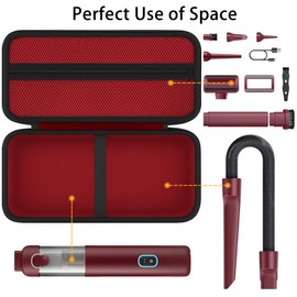 Aenllosi for Fanttik V8 Apex/Slim V8 Mate/V10 Apex/Slim V10 Mate Car Vacuum Hard Case, Fanttik Cordless V8/V10 Car Vacuum Organizer, Red (Case Only)