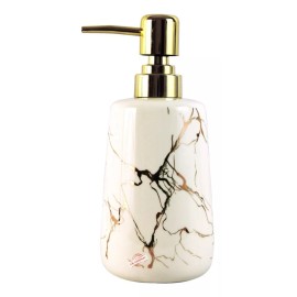 J.H. Company Dispensador De Jabon Elegante Decoracion Baño Ceramica Color Blanco Dp2107-1-2-3