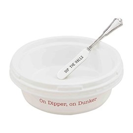 Mud Pie Circa Christmas Store Bought Dip Set, 6.5" dia, White