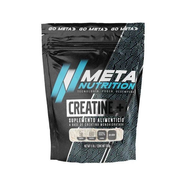 Creatina Monohidratada 500 G Meta Nutrition 100 porciones En Polvo
