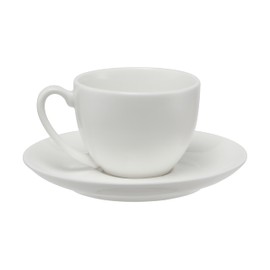 Maxwell & Williams White Basics Coupe Demi Cup and Saucer, 90ml Capacity (Set of 4)
