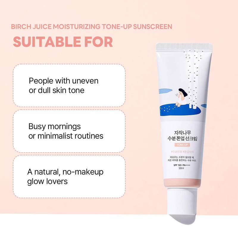 Round Lab Birch juice Moisturizing Tone-Up Sunscreen 50ml Protector solar
