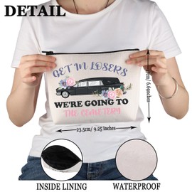 PWHAOO Funeral Director Gift We’re Going To The Cemetery Makeup Bag Mortician Cosmetic Bag Funeral Home Manager Gift (We’re Going To The Cemetery M)