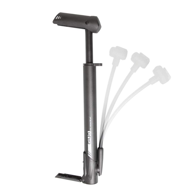 GIYO Micro Floor Pump GM-64P Econo Compatible Valves: English, American,