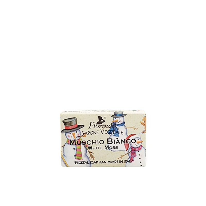 Florinda Special Christmas White Moss Vegetal Soap Bar Travel Size