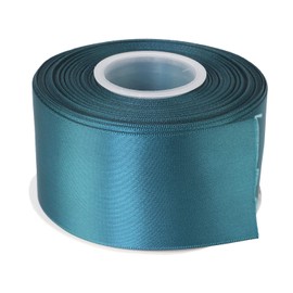 ITIsparkle 2" Inch Double Faced Satin Ribbon 25 Yards-Roll Set for Gift Wrapping Party Favor Hair Braids Baby Shower Decoration Craft Supplies, Teal