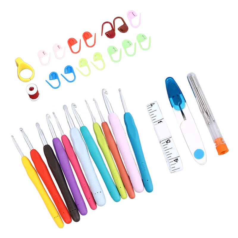 Crochet Hooks Set Multifunctional Handcrafted DIY Ergonomic Crochet Knitting Needles