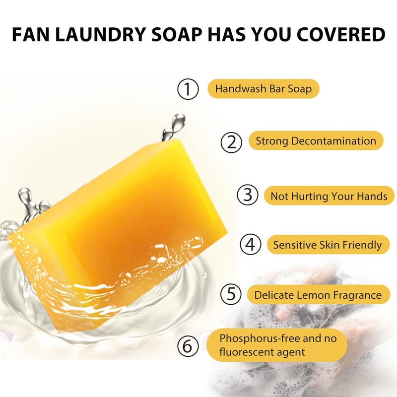 BEE & FLOWER Fan Laundry Soap Bar Laundry Stain Remover