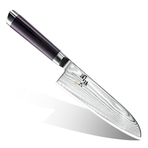 Kai Corporation AE5200 KAI Santoku Knife, Seki Magoroku Damascus, 6.5 inches (165 mm), Made in Japan