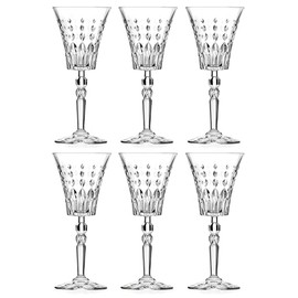 Barski Goblet - White Wine Glass - Water Glass - Stemmed Glasses - Set of 6 Goblets - Crystal like Glass - 7 oz. Beautifully Designed Made in Europe