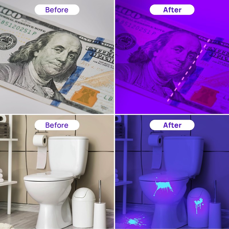 UV Flashlight Black Light, Consciot 51 LED 395nm Ultraviolet Blacklight,