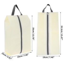 CAPASTEC Travel Shoe Bags, Fashionable Shoe Bags for Men Women Shoe Storage, Luggage Organiser, Portable Shoe Bag with Handle, Large, Beige