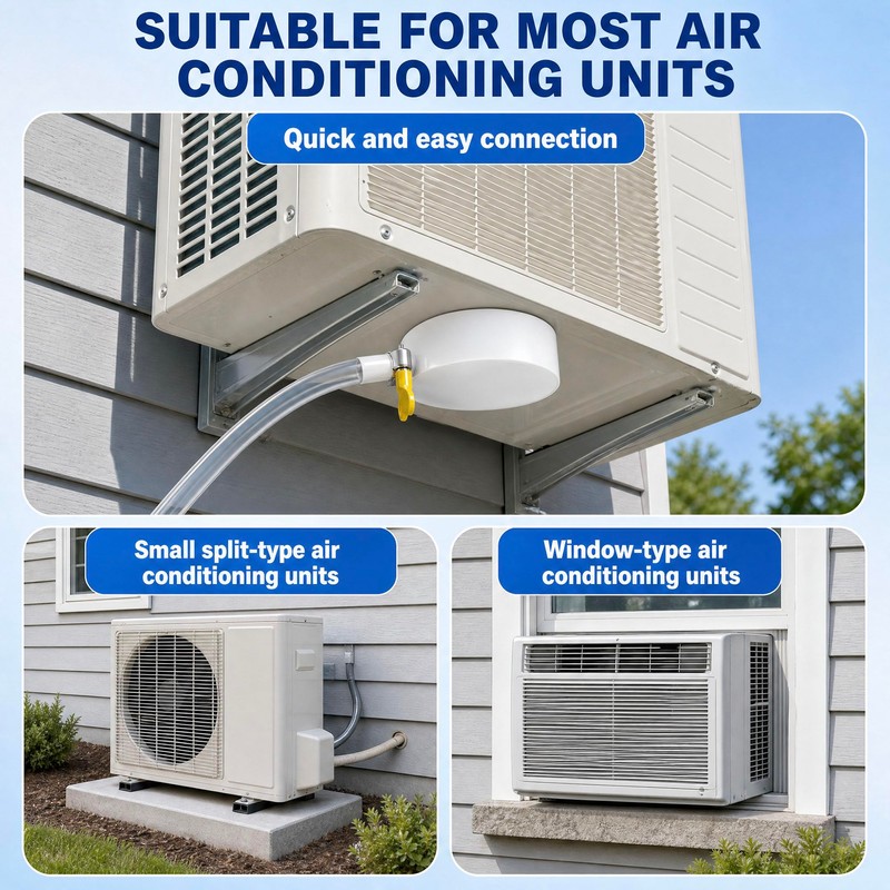 JANLOVE Magnetic Window AC Drain Kit, Air Conditioner Drain Hose