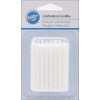 Wilton Birthday Candles 2.5", White Striped Spirals, 24/Pkg