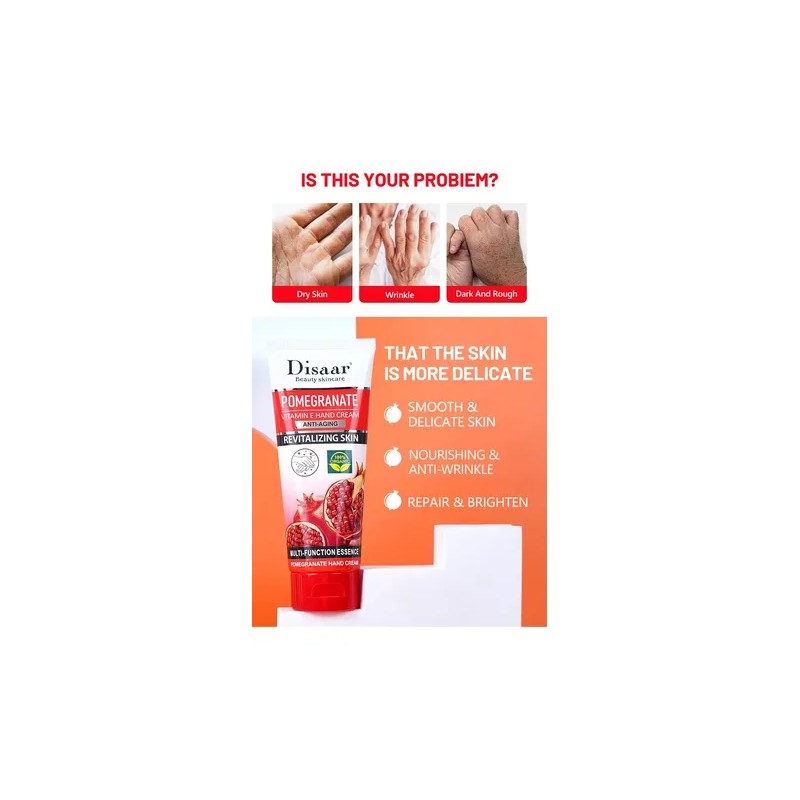 Crema Para Manos Con Vitamina E Y Granada Natural (60g)