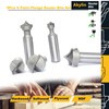 Akylin 5pcs Point Cutting Roundover Router Bit Set,1/2" Shank,Cutting Dia.