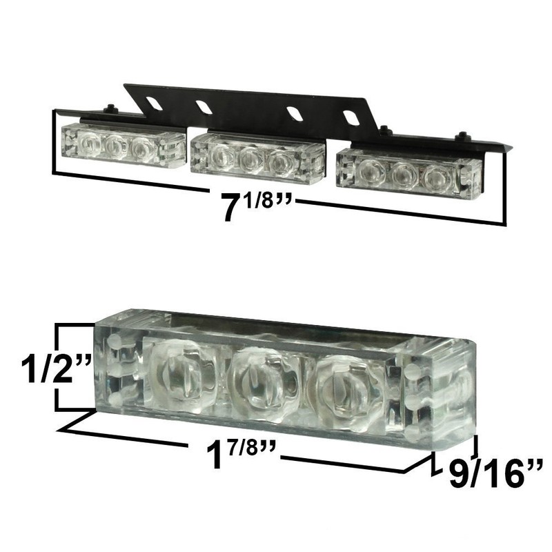 18 x Ultra Bright LED Emergency Warning Use Flashing Strobe