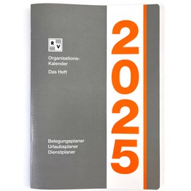 Organisational Calendar 2025 The Booklet, Schafberger Verlag, 1 Month on a Double Page DIN A4, Room Occupancy Planner, Occupancy Plan, Holiday Plan, Service Planner