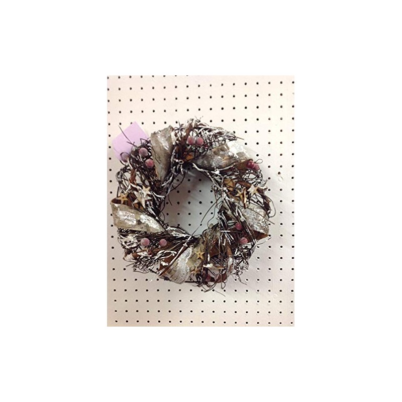 Garden Gate 25cm Christmas Wicker Twig Wreath with Berries