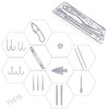 TVETE EDC Stainless Steel Fish Hook Card Multi Tool Survival