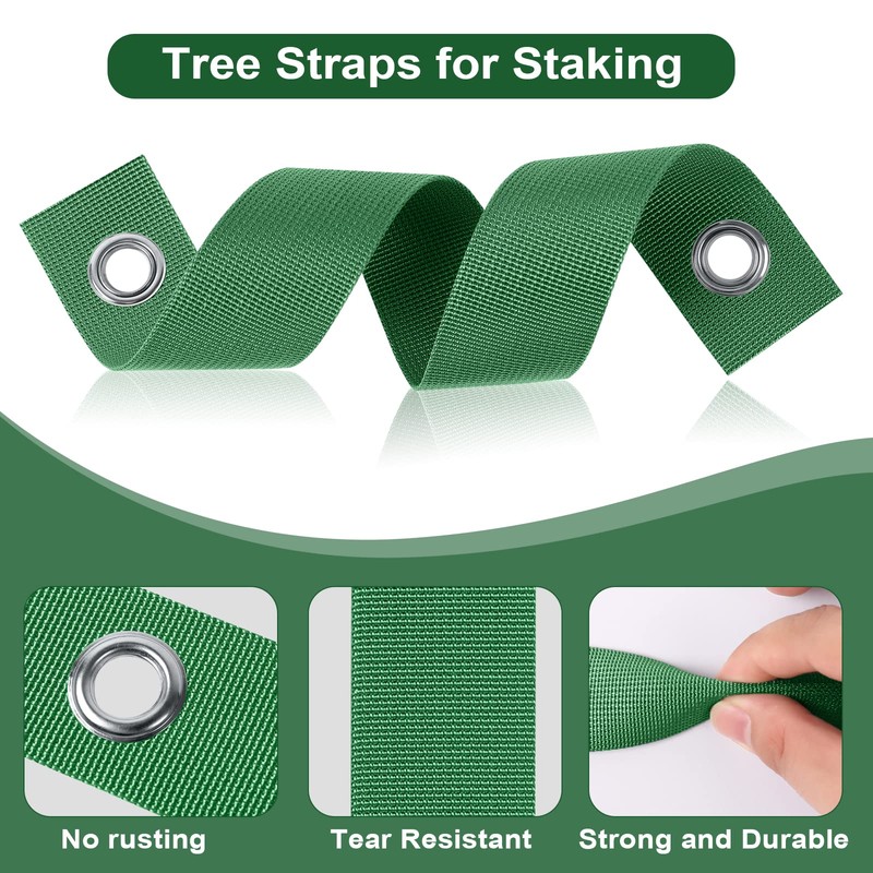 Jevrench 12 PCS Tree Straps for Staking, Tree Support Straps