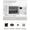TIGERKING Small Safe Box for Home, 1.2 Cubic Feet White