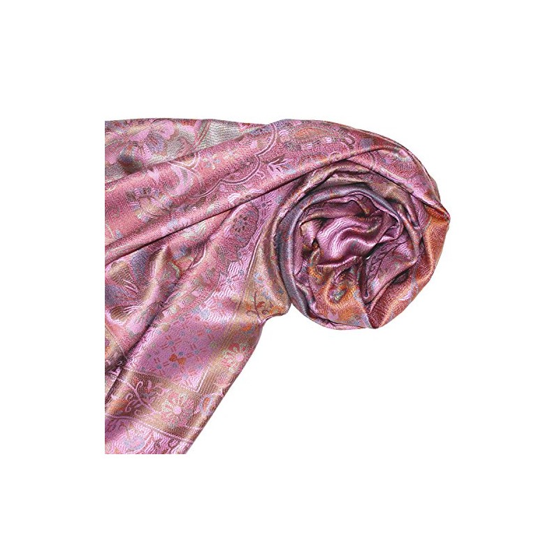 Lorenzo Cana Luxury Pashmina Scarf Jacquard Woven 100% Silk Paisley