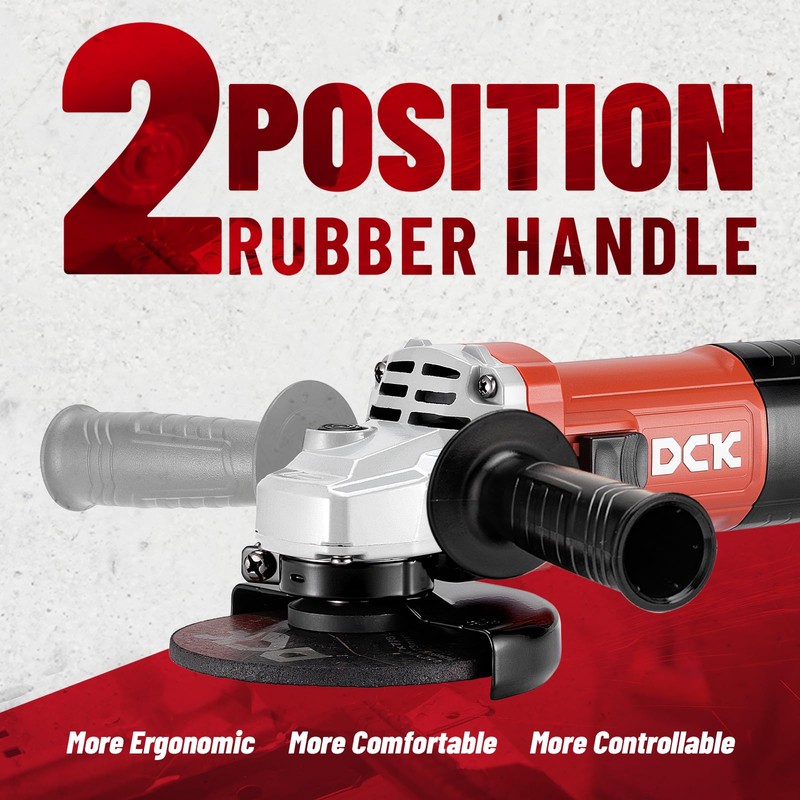 DCK 9.2 Amp Angle Grinder, 4-1/2 Inch Electric Grinder Power