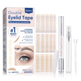 480Pcs Eyelid Lift Strips, Eyelid Tape for Hooded Eyes, Invisible Instant Double Eye Lid Lift Strips for Heavy Droopy Uneven Eyes