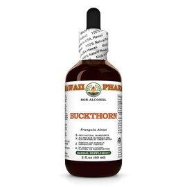Buckthorn (Frangula Alnus) Dry Bark Glycerite, Made in Hawaii, Organic Raw Materials, All Natural, Vegan, Lab Tested Alcohol-Free Liquid Extract - 2 fl.oz