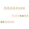 MERVF Press on Nails Medium Oval Fake Nail Green Aura