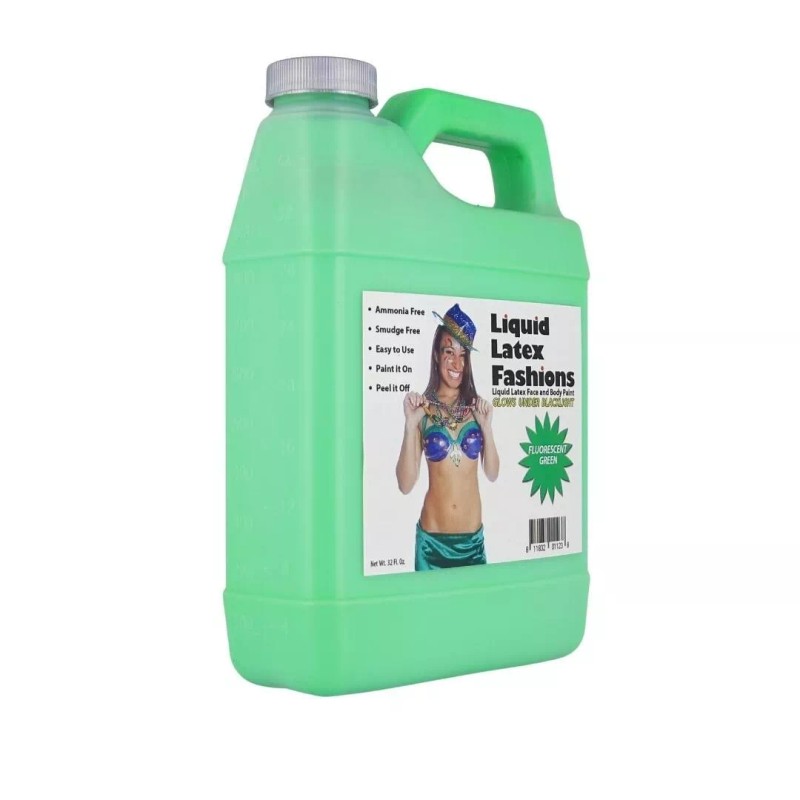 Liquid Latex Fluorescent Green 32 Fl Oz - Liquid Latex