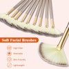 9 Pieces Facial Fan Mask Brushes, Soft Facial Applicator Brushes