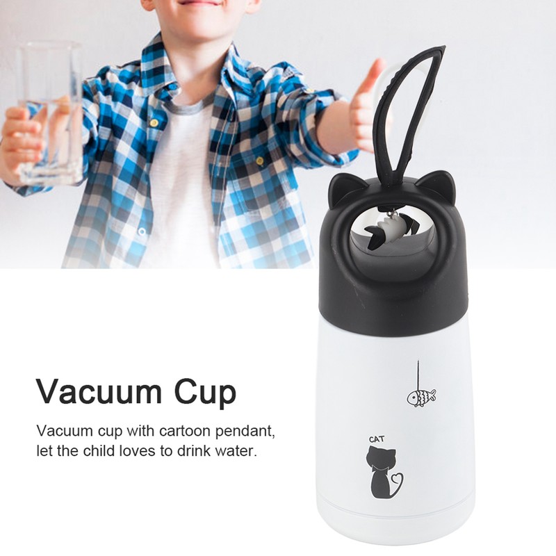 Cute Cartoon Stainless Steel Insulation Vacuum Cup Bottle with Pendant