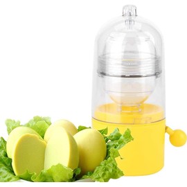 HERCHR Mezclador de Yema de Huevo, Máquina manual de huevos de oro whisk, Agitador de silicona con cuerda de extracción, Máquina de tirar de huevos manual de la máquina de huevos de oro