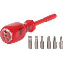 KS Tools 117.1625 VDE bit screwdriver+magazine, 1/4",230mm