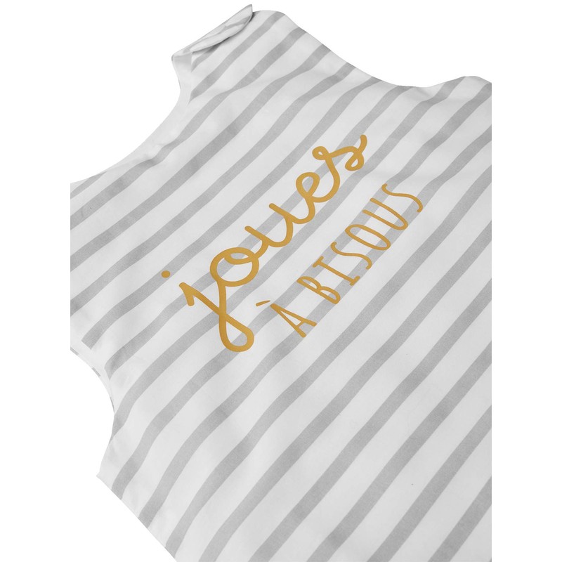 Vertbaudet Summer Sleeping Bag Sleeveless Grey stripes