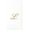 Ideal Home Range 3-Ply Paper Ivory Monogram, 16 Count Guest