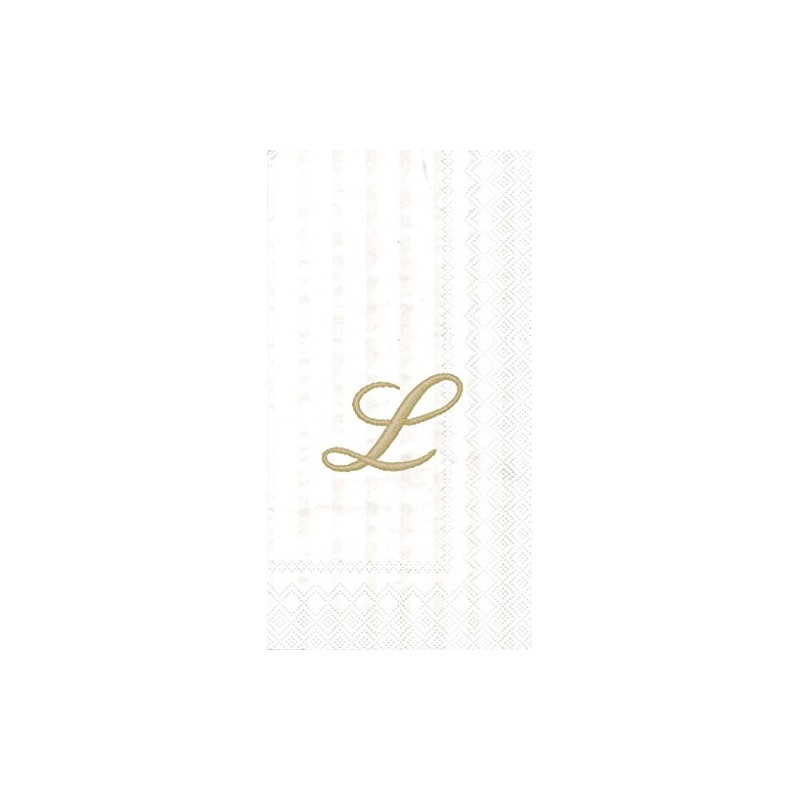 Ideal Home Range 3-Ply Paper Ivory Monogram, 16 Count Guest