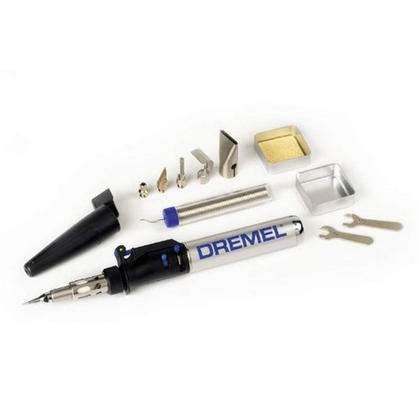 Dremel Versatip 2000 Cordless Soldering Iron - Butane Gas Soldering Kit with 6 Interchangeable Tips for Welding, Wood Burning, Pyrography, Jewellery Making, Arts and Crafts