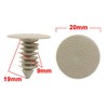 100Pcs 9mm Khaki Plastic Door Fender Bumper Push Rivets Clip