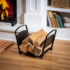 Plow & Hearth Log Rack, wood Bin Kindling Storage for Fireplace, Fire Pit, or Wood Stove