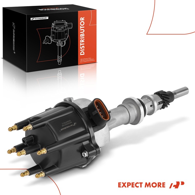 A-Premium Ignition Distributor with Cap and Rotor Compatible with Ford