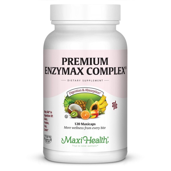 Maxi Health Premium Enzymax Complex Digestive Enzymes Aids Dairy &