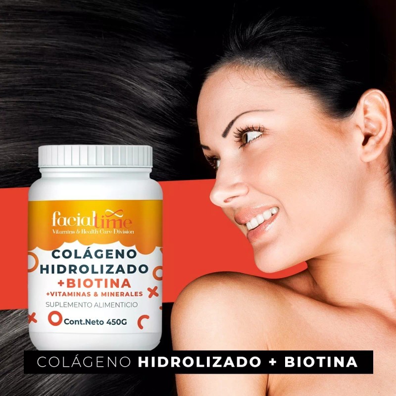 Facial Time Kit 4 Colágeno Con Biotina + Ácido Hialurónico