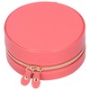 Round Portable Jewelry Box Organizer Display Storage Case for Rings