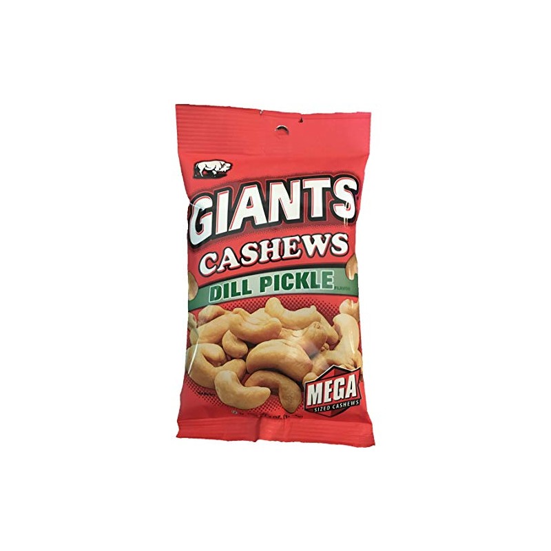 GIANTS Dill Pickle Flavored Cashews, (8-4 oz. Bags)