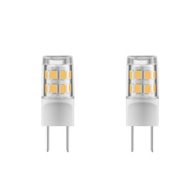 TAODAN 2PCS G8 Bulb 3W Equivalent to WB25X10019 20W Halogen Bulb G8 Twin Pin Base Warm White 3000K for Kitchen Undercounter Lighting Undercabinet Lighting Puck Light