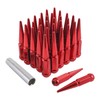 JDMSPEED New Red 32 Pc Set Spike Lug Nuts 9/16"