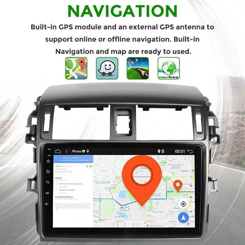 A-Carplay Carplay For Toyota Corolla 2009-2013 Radio Stereo Android 12